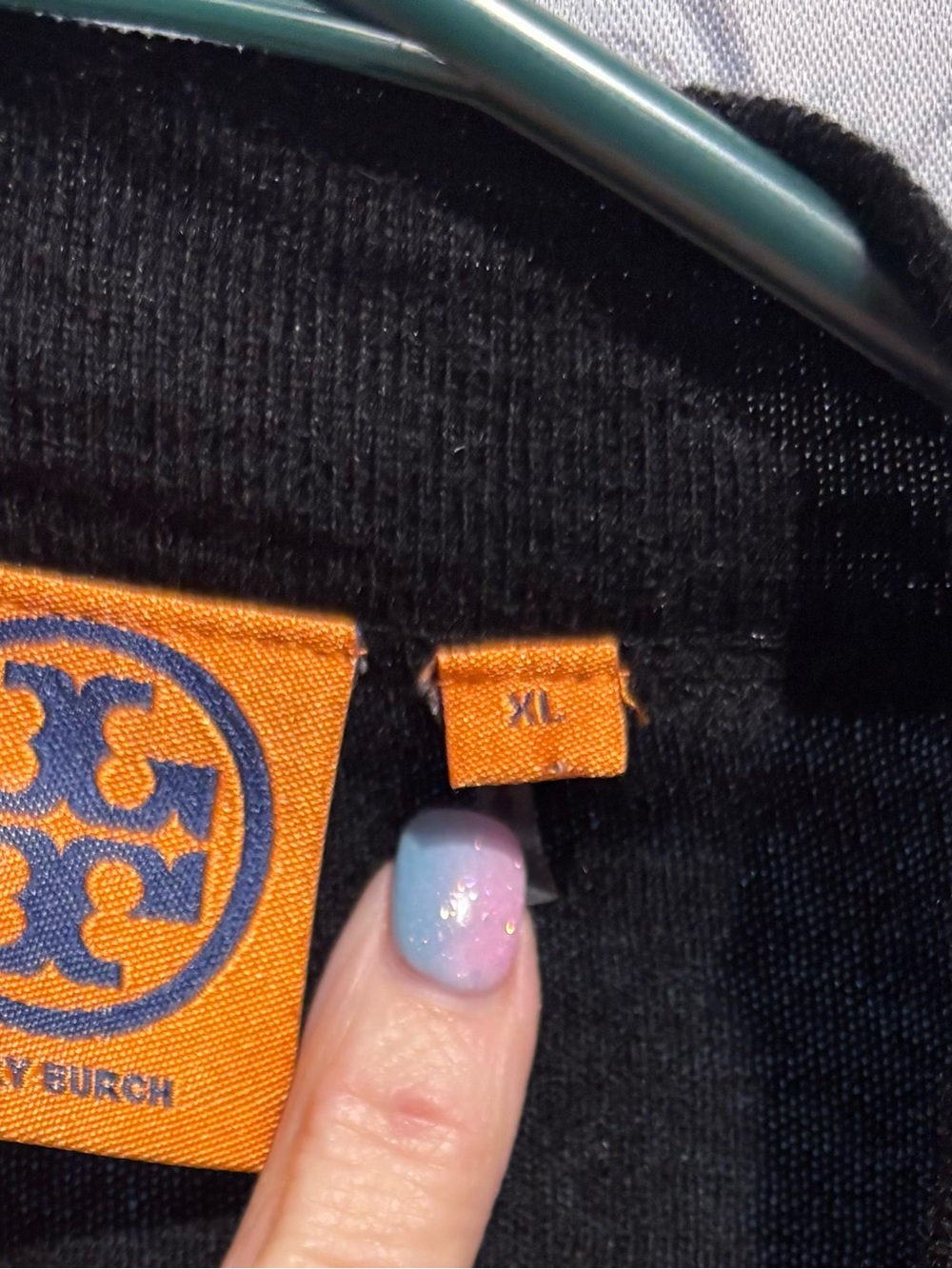 Tory Burch Black Wool lightweight Cardigan XL